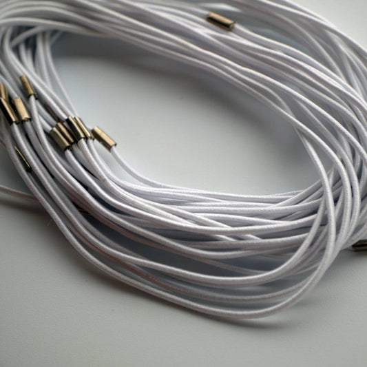 Witte elastieken voor menukaarten (set van 10 stuks)