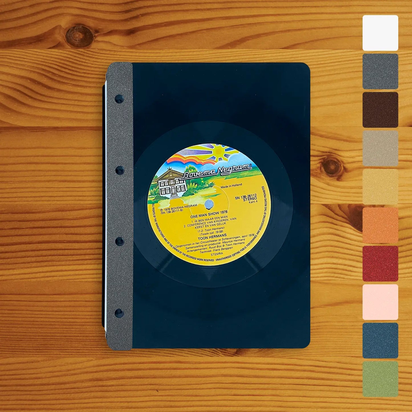 Vinyl menukaart (rug gecoat) A5 staand