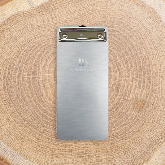 Metalen rekeningmapje met klembevestiging