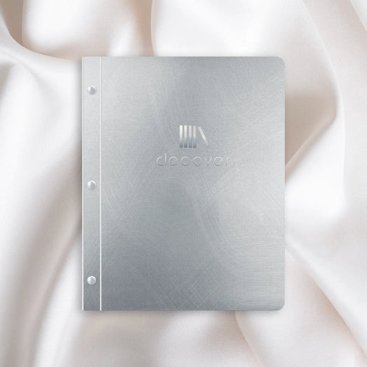 Metalen menukaart boekschroef A4 staand